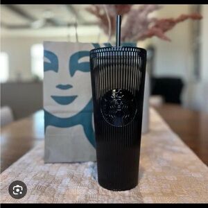 Starbucks Black Tumbler with Straw